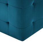 vidaXL Taburetky 2 ks modré 30x30x30 cm semišová látka – Obrázok 5