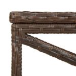 vidaXL Záhradná lavička hnedá 120 cm polyratanová – Obrázok 5