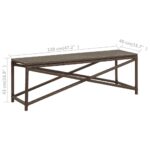 vidaXL Záhradná lavička hnedá 120 cm polyratanová – Obrázok 6