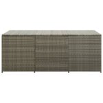 vidaXL Záhradný úložný box sivý 180x90x70 cm polyratanový – Obrázok 5