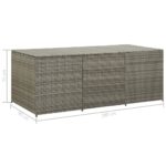 vidaXL Záhradný úložný box sivý 180x90x70 cm polyratanový – Obrázok 8