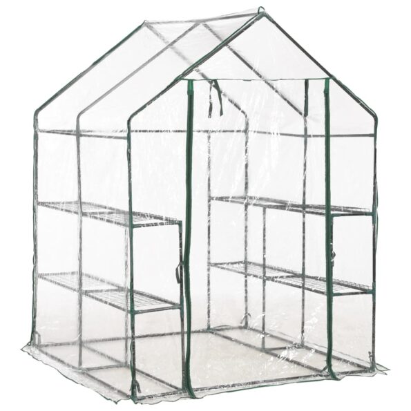 vidaXL Skleník s 8 policami 143x143x195 cm – Obrázok 3