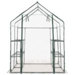 vidaXL Skleník s 8 policami 143x143x195 cm – Obrázok 4