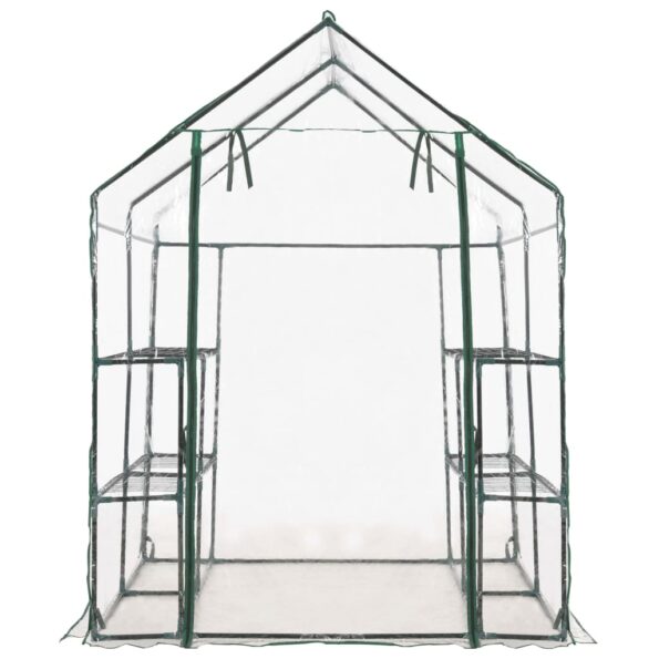 vidaXL Skleník s 8 policami 143x143x195 cm – Obrázok 4