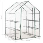 vidaXL Skleník s 8 policami 143x143x195 cm – Obrázok 8