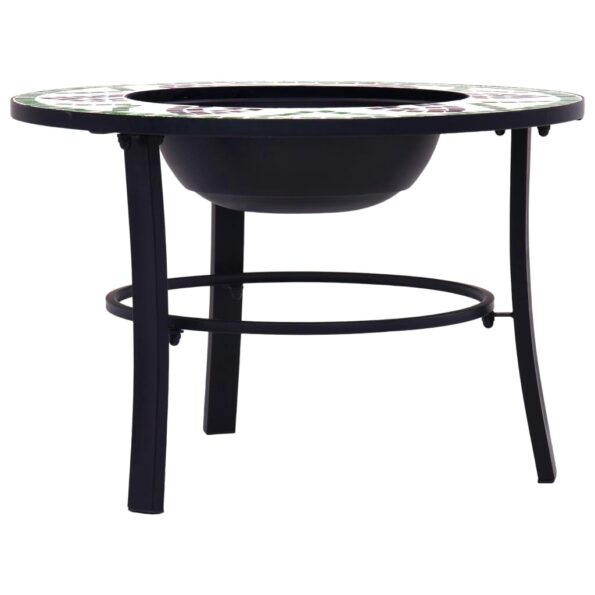 vidaXL Mozaikové ohnisko, zelené 68 cm, keramika – Obrázok 5