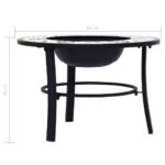 vidaXL Mozaikové ohnisko, zelené 68 cm, keramika – Obrázok 9
