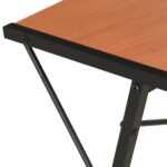 vidaXL Stôl s poličkami, čierno hnedý 116x50x93 cm – Obrázok 6