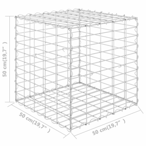 vidaXL Gabiónový vyvýšený záhon kocka 50x50x50 cm oceľový drôt – Obrázok 5