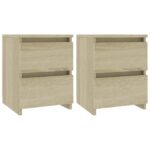 vidaXL Nočné stolíky 2 ks, dub sonoma 30x30x40 cm, kompozitné drevo – Obrázok 2