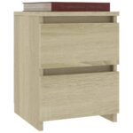 vidaXL Nočné stolíky 2 ks, dub sonoma 30x30x40 cm, kompozitné drevo – Obrázok 3