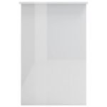 vidaXL Písací stôl, lesklý biely 100x50x76 cm, kompozitné drevo – Obrázok 5