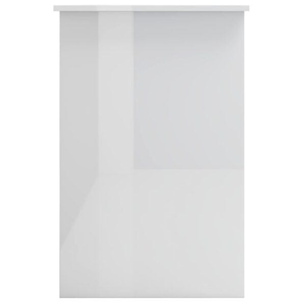 vidaXL Písací stôl, lesklý biely 100x50x76 cm, kompozitné drevo – Obrázok 5