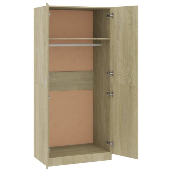 vidaXL Šatník, dub sonoma 80x52x180 cm, kompozitné drevo – Obrázok 5