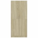 vidaXL Šatník, dub sonoma 80x52x180 cm, kompozitné drevo – Obrázok 6