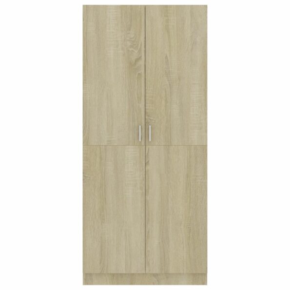 vidaXL Šatník, dub sonoma 80x52x180 cm, kompozitné drevo – Obrázok 6
