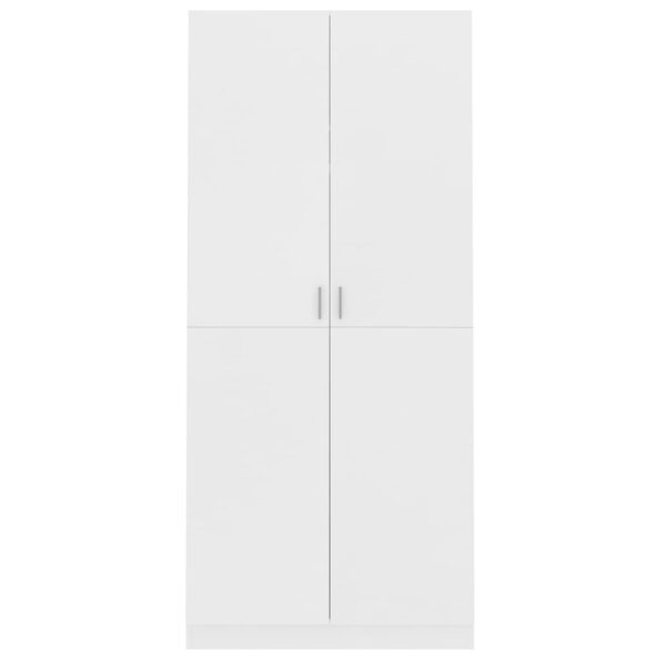 vidaXL Šatník, biely 90x52x200 cm, kompozitné drevo – Obrázok 6