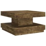 vidaXL Konferenčný stolík tmavohnedý 60x60x35 cm MDF – Obrázok 2