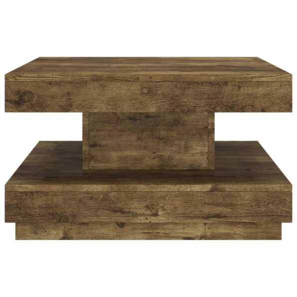 vidaXL Konferenčný stolík tmavohnedý 60x60x35 cm MDF – Obrázok 3