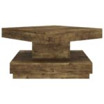 vidaXL Konferenčný stolík tmavohnedý 60x60x35 cm MDF – Obrázok 4