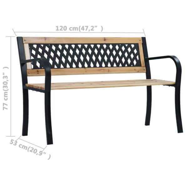 vidaXL Záhradná lavička 120 cm drevo – Obrázok 8