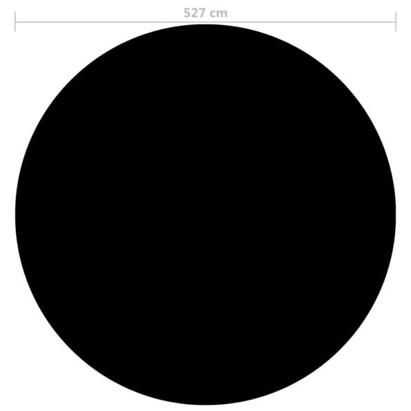 vidaXL Bazénová plachta, čierna 527 cm, PE – Obrázok 3
