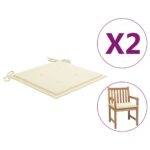 vidaXL Podložky na záhradné stoličky 2 ks 50x50x4 cm, oxfordská látka – Obrázok 2