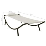 vidaXL Záhradná posteľ krémová 200x90 cm oceľová – Obrázok 7