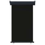 vidaXL Bočná markíza na balkón 100x250 cm, čierna – Obrázok 2