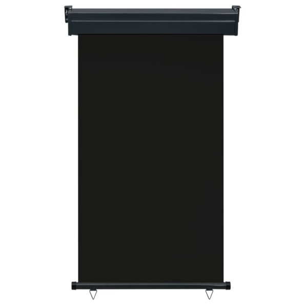vidaXL Bočná markíza na balkón 100x250 cm, čierna – Obrázok 2