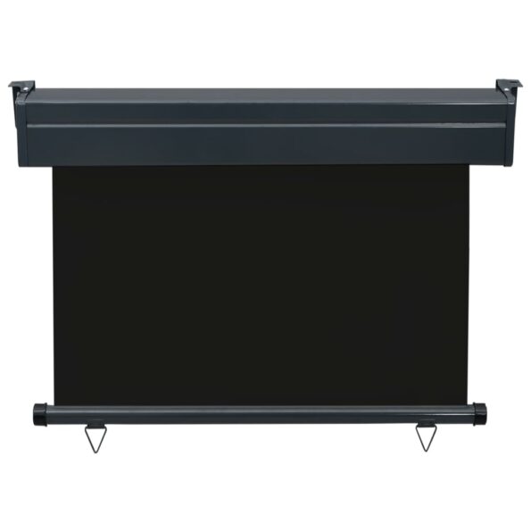 vidaXL Bočná markíza na balkón 100x250 cm, čierna – Obrázok 4