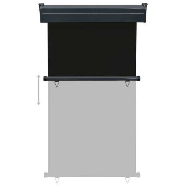 vidaXL Bočná markíza na balkón 100x250 cm, čierna – Obrázok 5