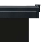 vidaXL Bočná markíza na balkón 100x250 cm, čierna – Obrázok 8