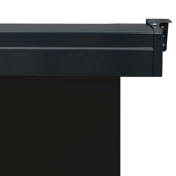 vidaXL Bočná markíza na balkón 100x250 cm, čierna – Obrázok 8