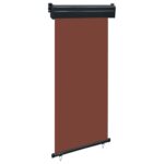 vidaXL Bočná markíza na balkón 100x250 cm, hnedá