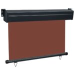 vidaXL Bočná markíza na balkón 100x250 cm, hnedá – Obrázok 3