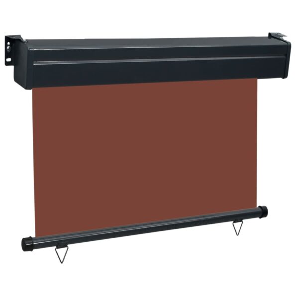 vidaXL Bočná markíza na balkón 100x250 cm, hnedá – Obrázok 3