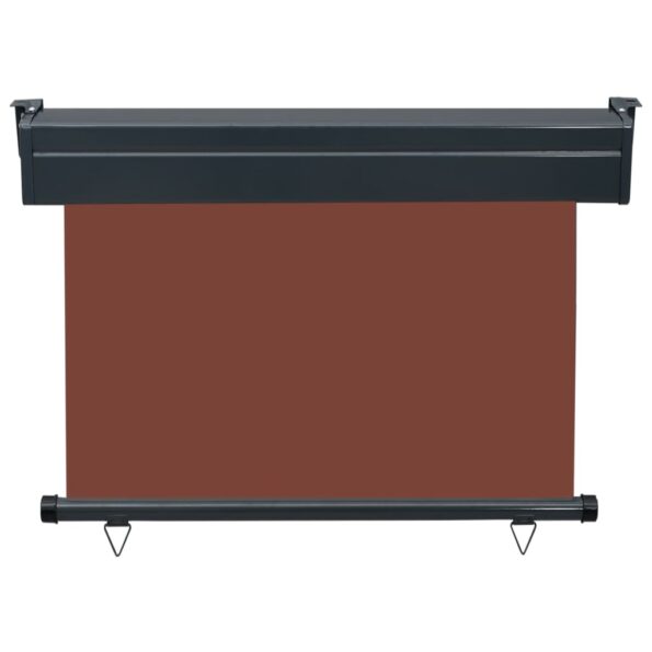 vidaXL Bočná markíza na balkón 100x250 cm, hnedá – Obrázok 4