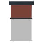 vidaXL Bočná markíza na balkón 100x250 cm, hnedá – Obrázok 5
