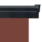 vidaXL Bočná markíza na balkón 100x250 cm, hnedá – Obrázok 7