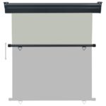 vidaXL Bočná markíza na balkón 170x250 cm sivá – Obrázok 5