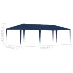 vidaXL Párty stan 4x9 m, modrý – Obrázok 6