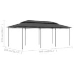 vidaXL Altánok antracitový 600x298x270 cm – Obrázok 6