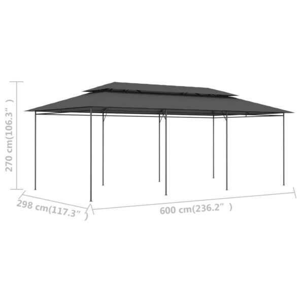vidaXL Altánok antracitový 600x298x270 cm – Obrázok 6