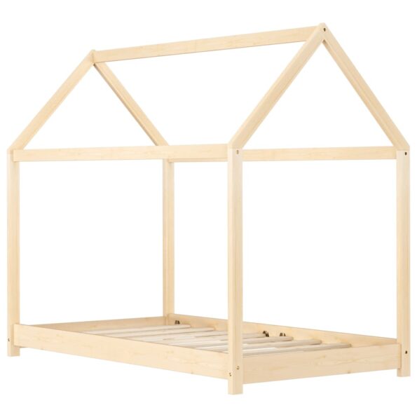 vidaXL Detský posteľný rám 70x140 cm borovicový masív – Obrázok 3
