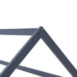 vidaXL Detský posteľný rám sivý 70x140 cm borovicový masív – Obrázok 6