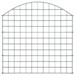vidaXL Oblúkový záhradný plot 77,5x78,5 cm, zelený – Obrázok 2