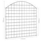 vidaXL Oblúkový záhradný plot 77,5x78,5 cm, zelený – Obrázok 7