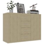 vidaXL Komoda, dub sonoma 88x30x65 cm, kompozitné drevo – Obrázok 3