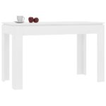 vidaXL Jedálenský stôl, biely 120x60x76 cm, kompozitné drevo – Obrázok 3
